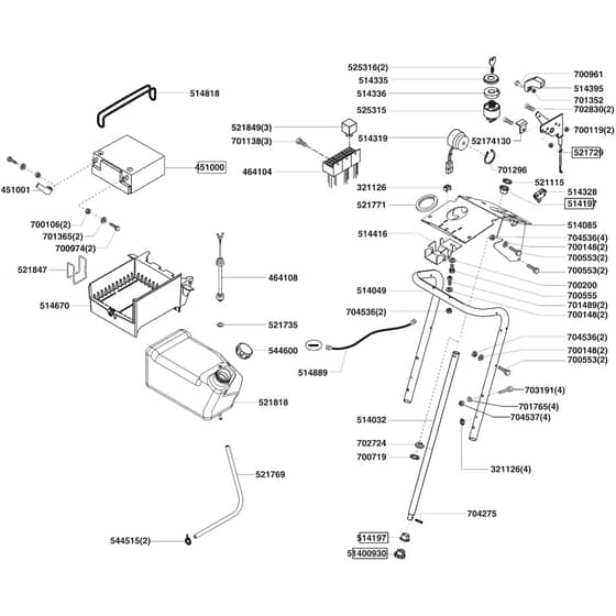 AL-KO T20-102 HDE Powerline - 118871 - Fuel Tank And Battery: from 10.2007