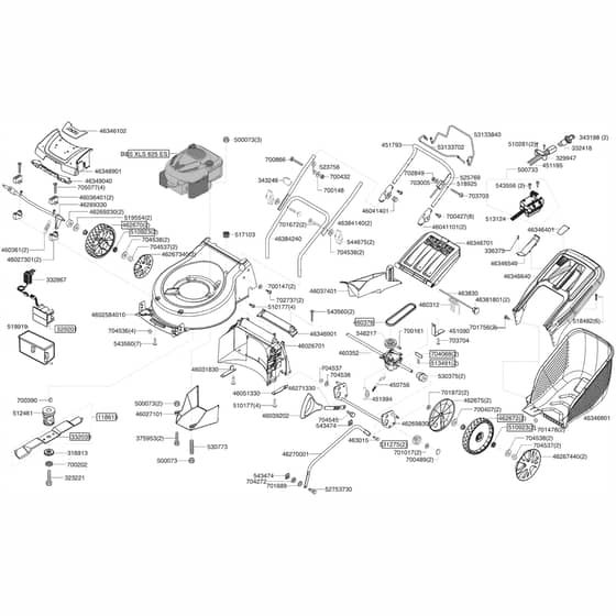 AL-KO Premium 470 - 119012 - Main Assembly: 10.2007 - 1.2009