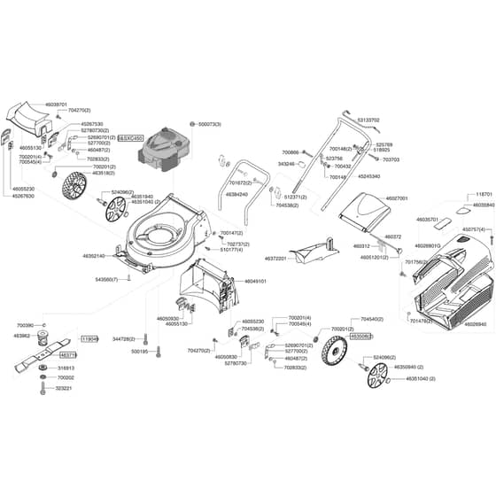 AL-KO Comfort 42 B - 119066 - Main Assembly