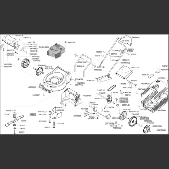 AL-KO Comfort 51 BR - 119071 - Main Assembly: from 5.2009