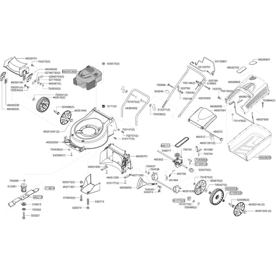 AL-KO Classic 410 BR - 119075 - Main Assembly: 10.2007 - 1.2009