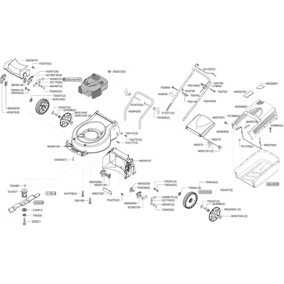AL-KO Classic 460 B - 119076 - Main Assembly: 2.2008 - 4.2008
