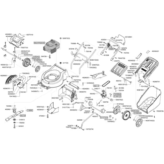 AL-KO Classic 520 HW - 119082 - Main Assembly: from 11.2009