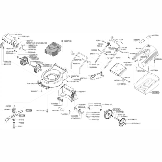AL-KO Easy-Mow 4210 H - 119085 - Main Assembly: from 9.2008