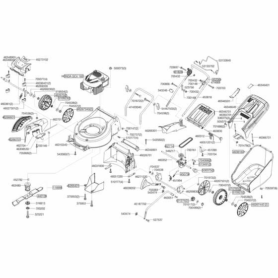 AL-KO Easy-Mow 5210 HPD - 119089 - Main Assembly: 10.2012 - 7.2015