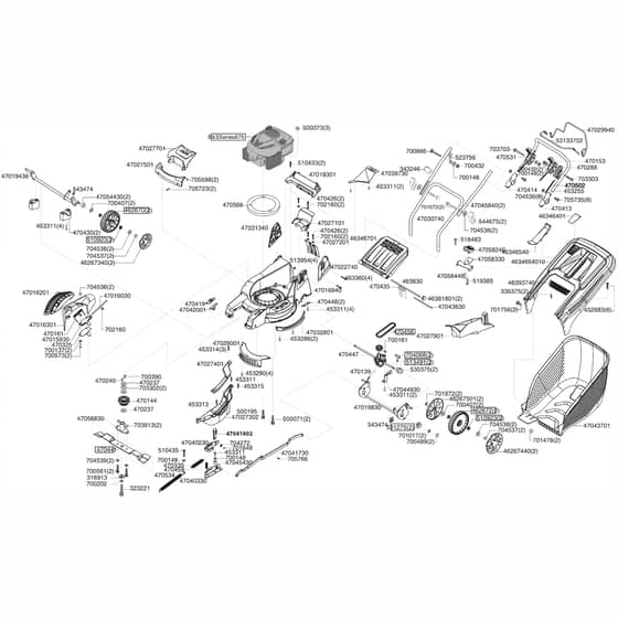 AL-KO Premium 530 - 119180 - Main Assembly: 8.2009 - 2.2010