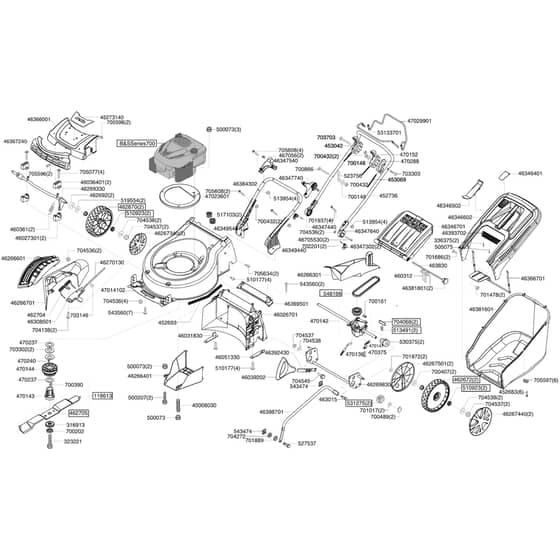 AL-KO Classic 525 HWS - 119229 - Main Assembly: from 1.2009