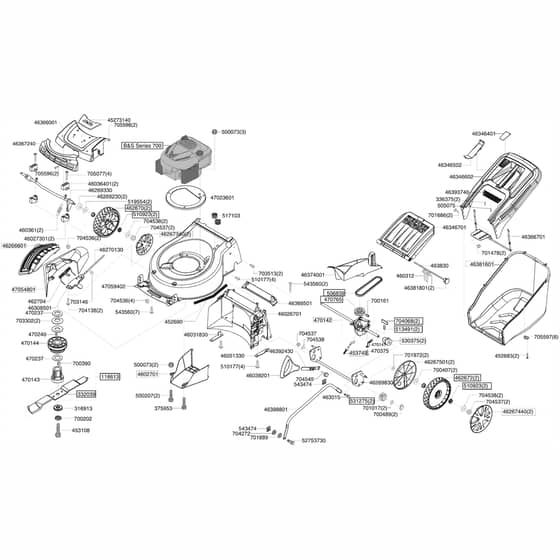 AL-KO Powerline 4700 - 119299 - Main Assembly