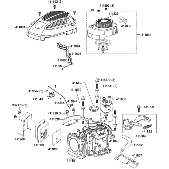 AL-KO Comfort 46 BR-A - 119383 - Cylinder And Recoil