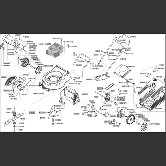 AL-KO Comfort 51 BR-A - 119384 - Main Assembly: before 5.2016