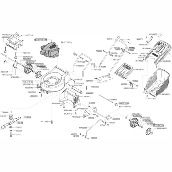 AL-KO Premium 430 - 119391 - Main Assembly
