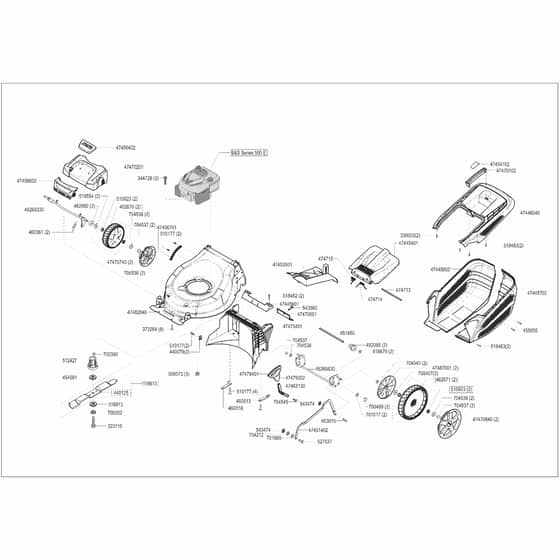 AL-KO Highline 473 P - 119463 - Main Assembly