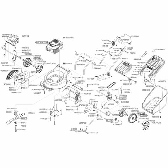 AL-KO Easy-Mow 4610 HPD - 119719 - Main Assembly: 2.2015 - 3.2015