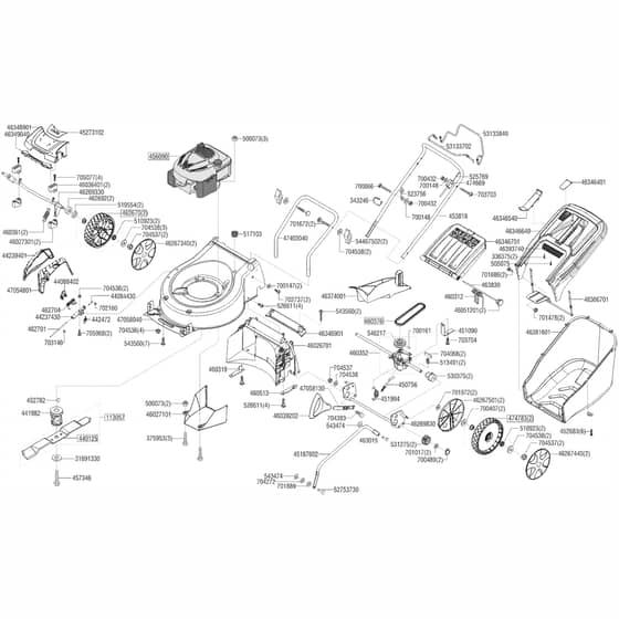 AL-KO Easy-Mow 4610 HPD - 119719 - Main Assembly: before 2.2015