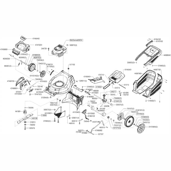AL-KO Highline 527 SP - 119769 - Main Assembly: 8.2016 - 3.2019