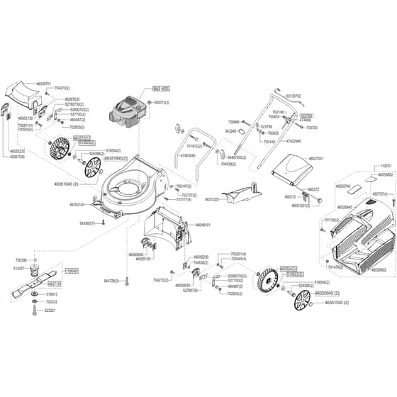 AL-KO Highline 42.7 P - 119803 - Main Assembly