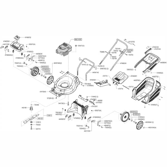 AL-KO Highline 46.7 P - 119807 - Main Assembly