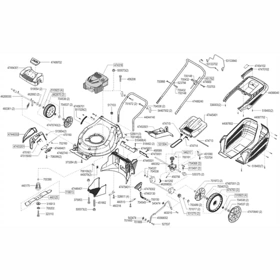 AL-KO Highline 46.7 SP-A 2017 - 119808 - Main Assembly