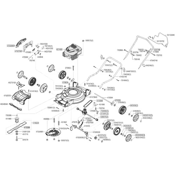 AL-KO Comfort 468 SP-A Bio - 119835 - Main Assembly: 11.2017 - 2.2019