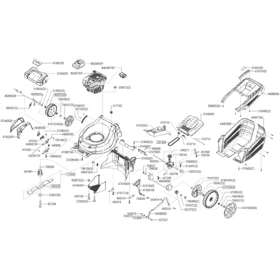 AL-KO Highline 46.8 SPi - 119844 - Main Assembly