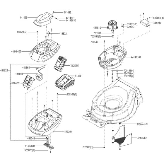 AL-KO 36V Moweo 46.0 Li SP - 119934 - Motor: from 9.2020