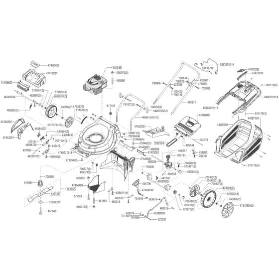 AL-KO Comfort 46.0 SP-A - 119938 - Main Assembly