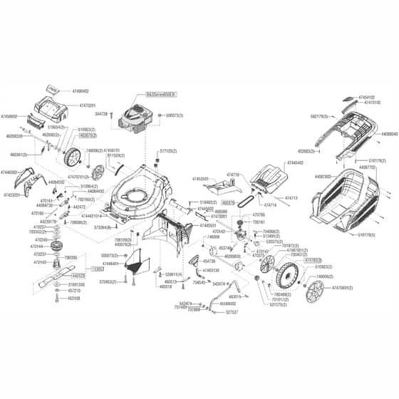 AL-KO Premium 470 - 119947 - Main Assembly: 10.2019 - 2.2020