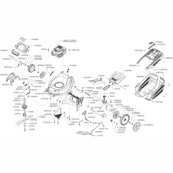AL-KO Premium 470 - 119947 - Main Assembly: from 2.2020