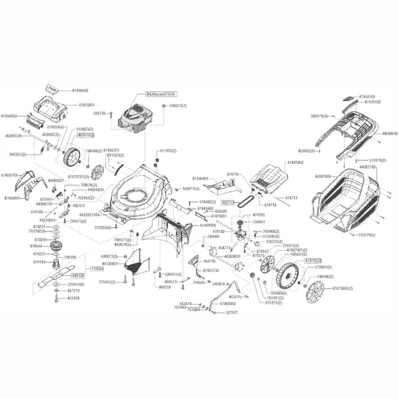 AL-KO Premium 520 - 119949 - Main Assembly: 2.2020 - 9.2021
