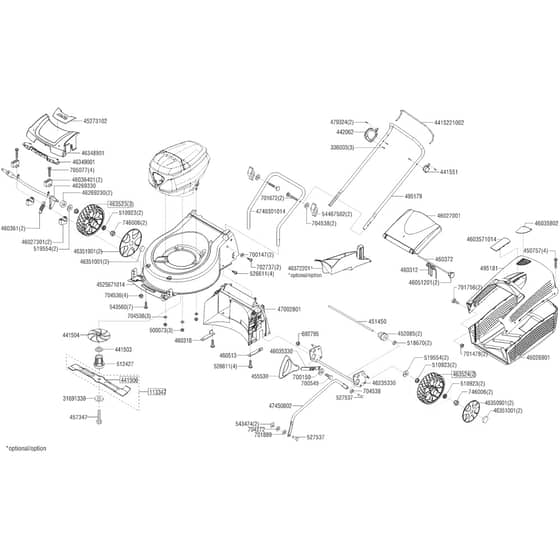 AL-KO 36V Comfort 42.2 Li - 119977 - Main Assembly