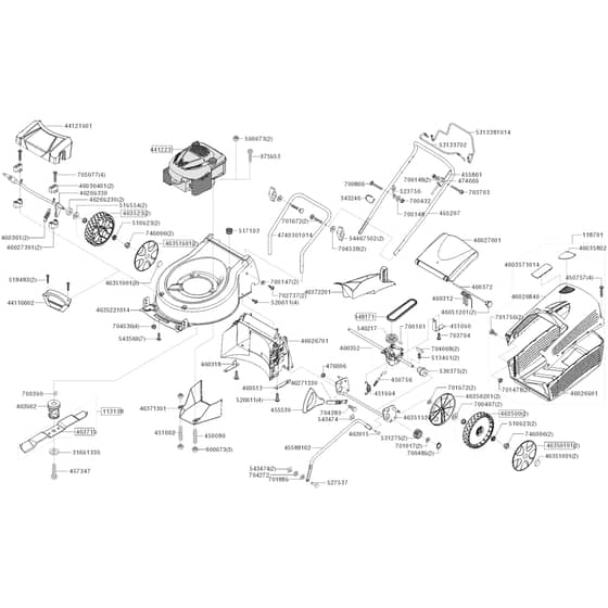 AL-KO Comfort 42.1 SP-A - 119993 - Main Assembly