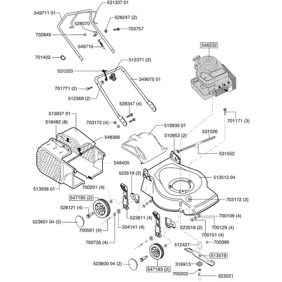 AL-KO Classic 40 B - 120597 - Main Assembly: from 1.2003