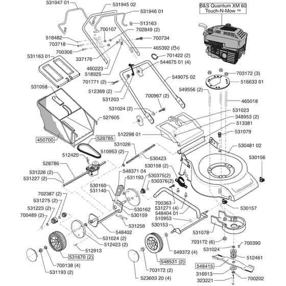 AL-KO Powerline 5200 - 121075 - Main Assembly: from 7.2004