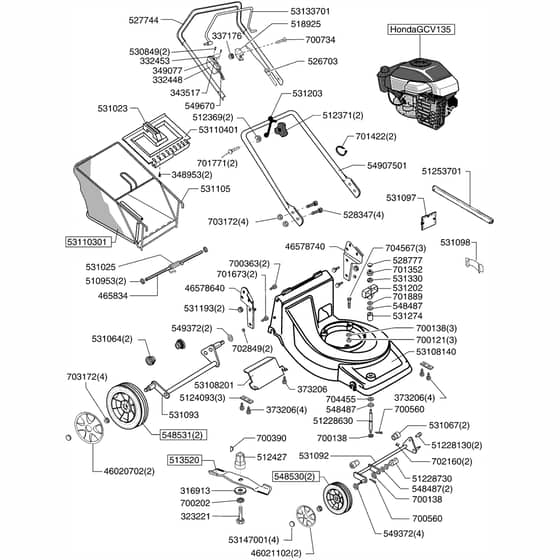 AL-KO Easy-Mow 4800 H Pro - 121341 - Main Assembly: 2.2007 - 5.2007