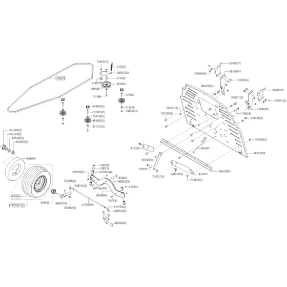 AL-KO Comfort 18-103.2 HD - 123016 - Front Axle - Front Wheels: 11.2022 - 4.2023