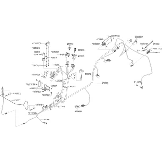 AL-KO T16-105.5 HD V2 - 127136 - Wiring Loom