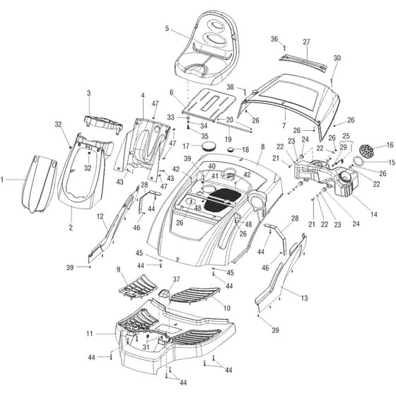 AL-KO R13-72.5 HD - 127311 - Body Panels - Fuel Tank