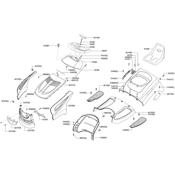 AL-KO T16-92.7 HD Edition - 127411 - Body Panels - Seat