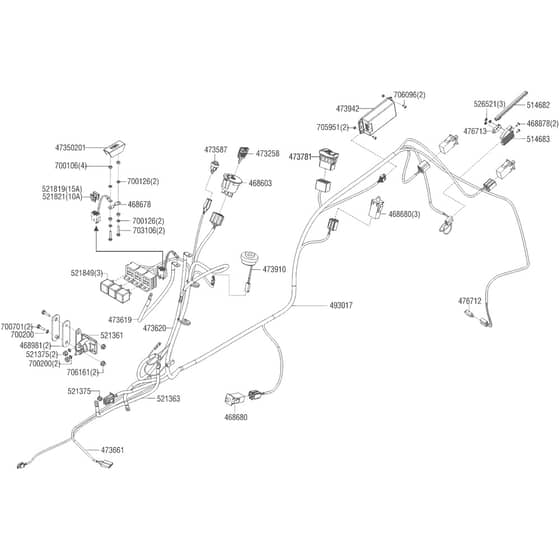 AL-KO Comfort T15-93.7 HD-A - 127417 - Wiring Loom: 7.2018 - 2.2019
