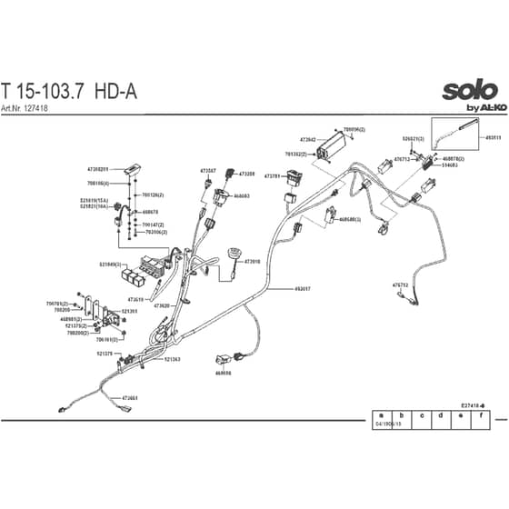 AL-KO Comfort T15-103.7 HD-A - 127418 - Wiring Loom: 6.2019 - 4.2020