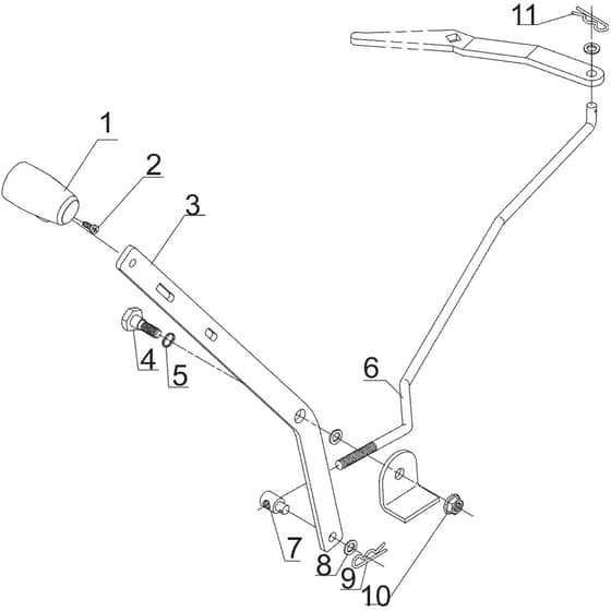 AL-KO R7-63 A Manual Rider - 127486 - Gear Selector: 12.2018 - 10.2022