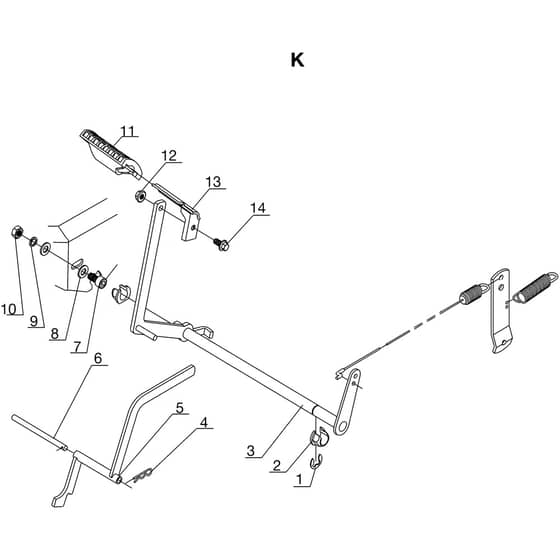 AL-KO R7-63 A Manual Rider - 127486 - Brake - Clutch Pedal: from 10.2022