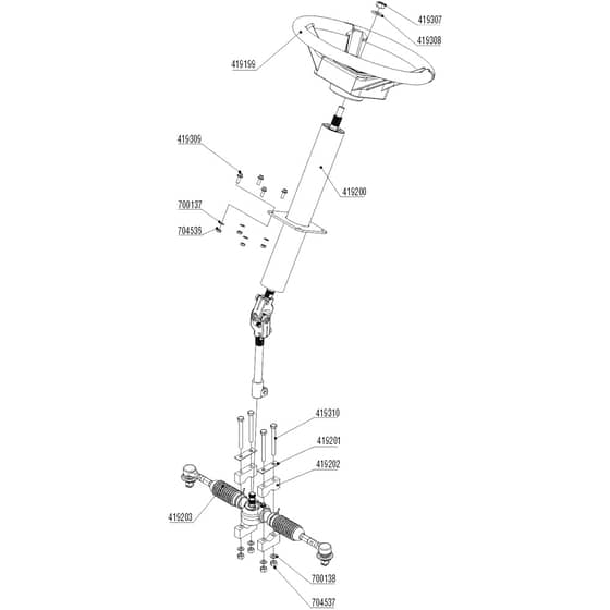 AL-KO R85.1 Li Battery Rider - 127617 - Steering System