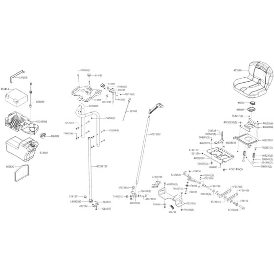 AL-KO Solo Premium T22-105 HD V2 SD - 127710 - Seat Battery Steering & Fuel Tank: 10.2023 - 3.2024