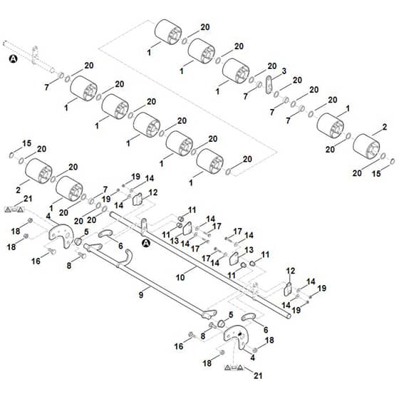 Viking AKF127 - Contour Following System - Parts Diagram