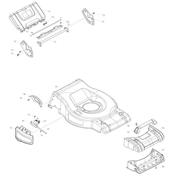 Makita AM3653 - 530mm Cordless Lawn Mower - Power Tool 03 Diagram