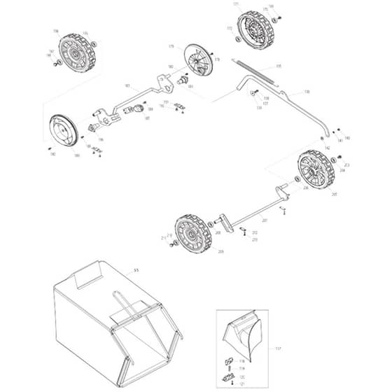 Makita AM3653 - 530mm Cordless Lawn Mower - Power Tool 04 Diagram