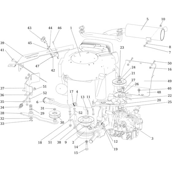 APACHE 92 4x4 EVO - 2021 - Oleo-Mac Ride On Mower Engine Diagram