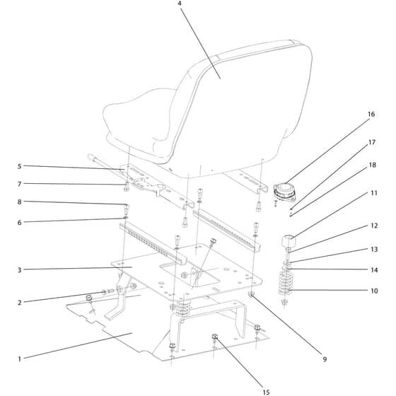 APACHE 92 EVO - 2020 - Oleo-Mac Ride On Mower Hood (2/2) Diagram