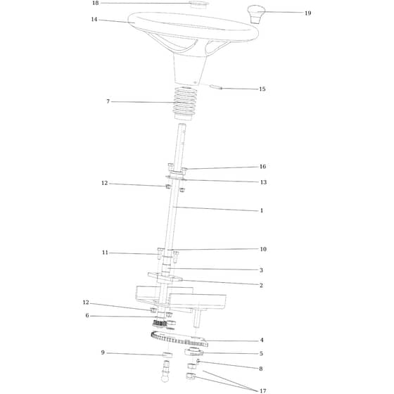 APACHE 92 EVO 4x4 (K2400AVD V-TWIN-EURO5) - 2022 - Oleo-Mac Ride On Mower Steering arm Diagram
